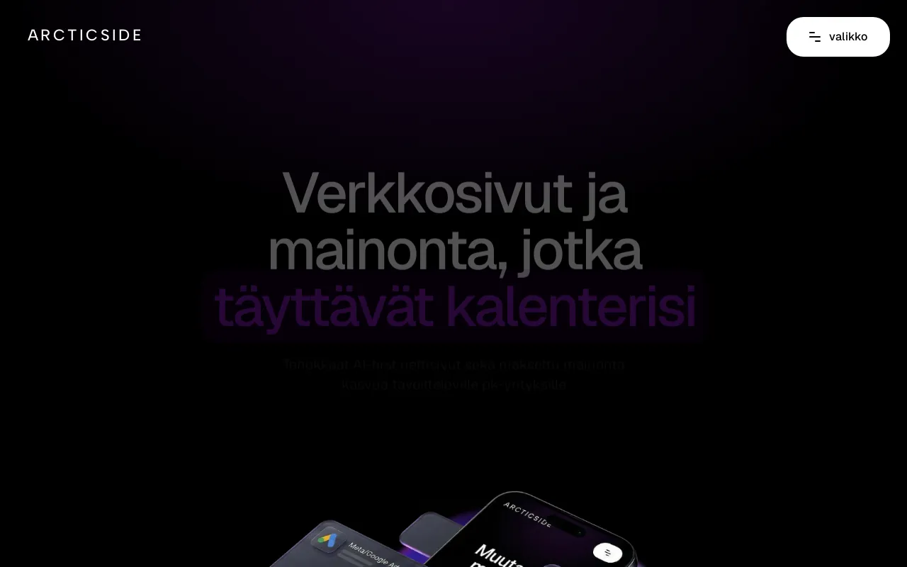 Screenshot of arcticside.com