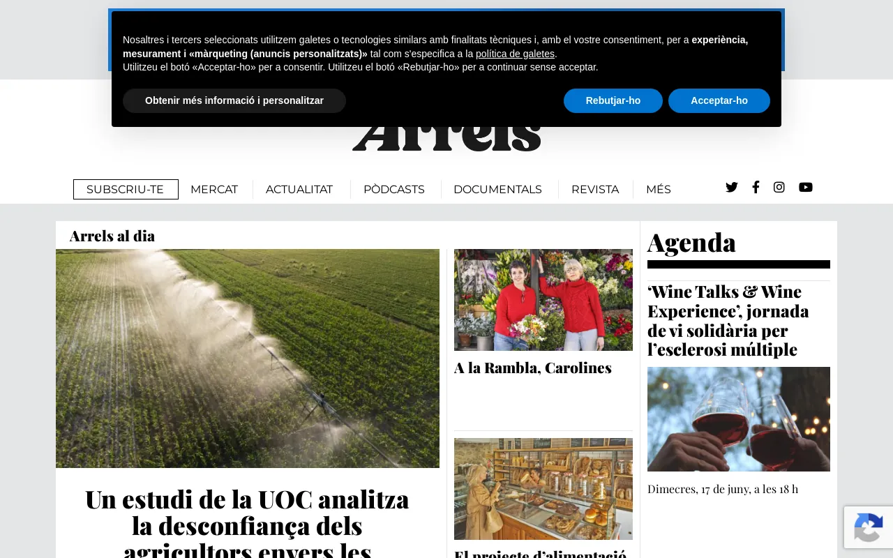 Screenshot of arrels.info