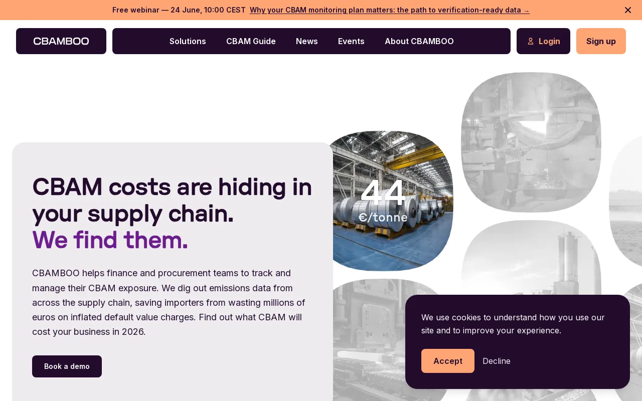 Screenshot of cbamboo.com