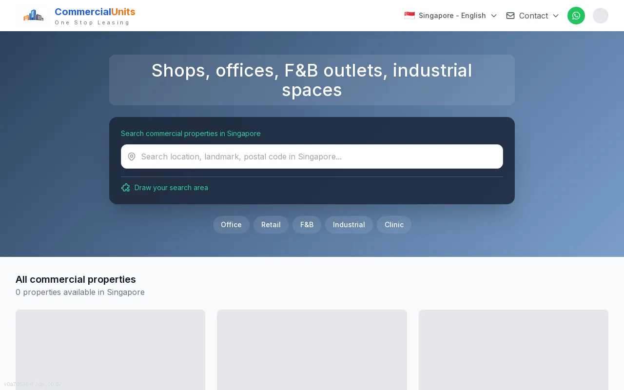 Screenshot of commercialunits.com