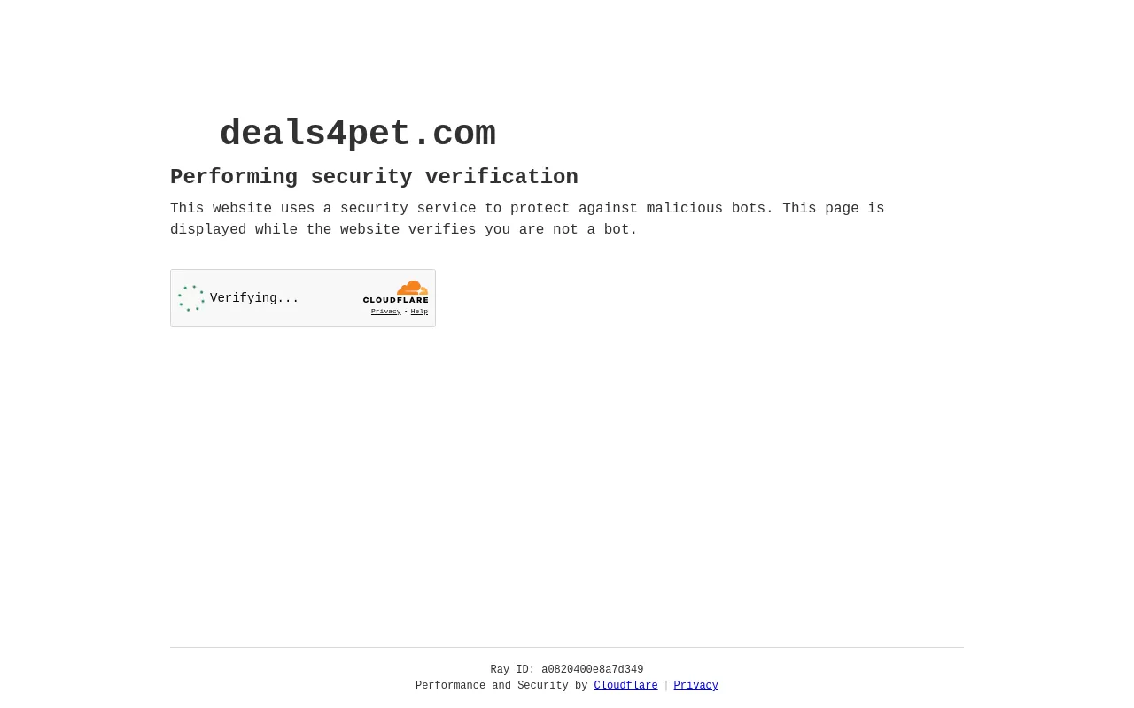 Screenshot of deals4pet.com