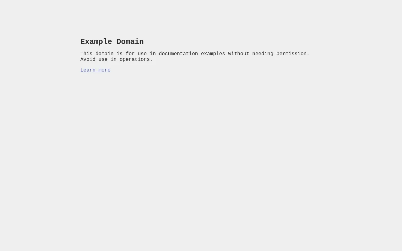 Screenshot of example.net