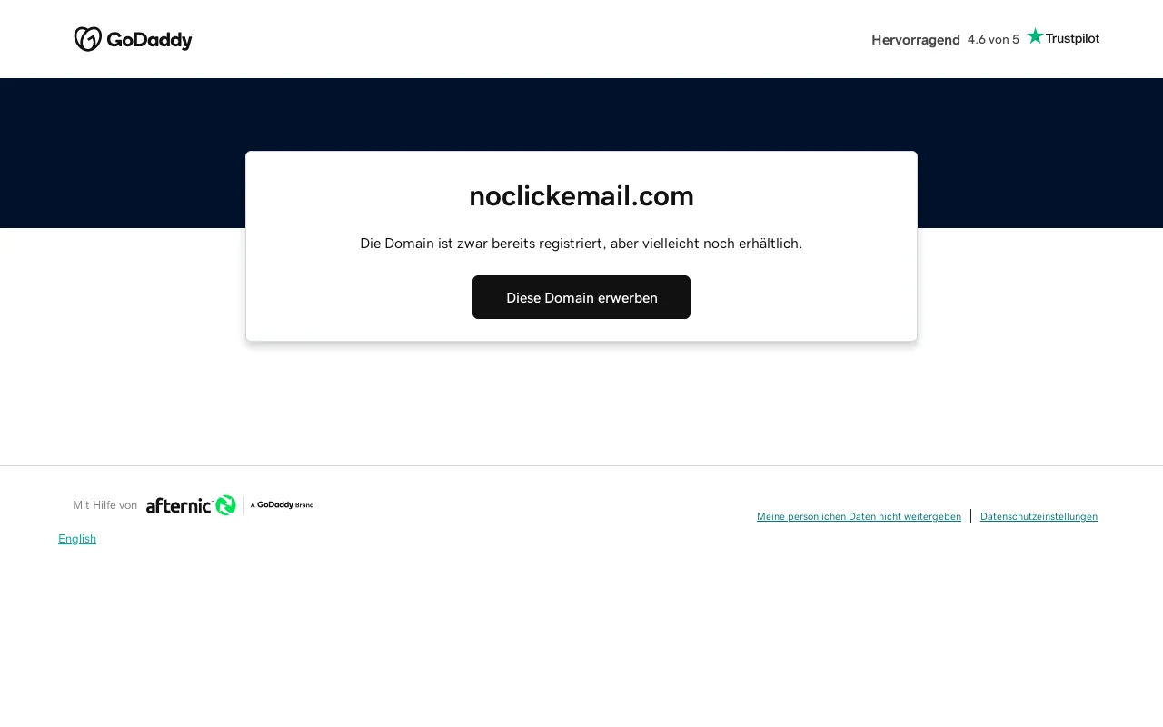 Screenshot of noclickemail.com