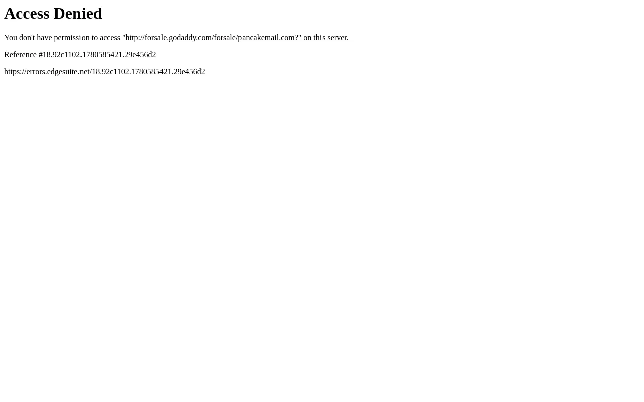 Screenshot of pancakemail.com