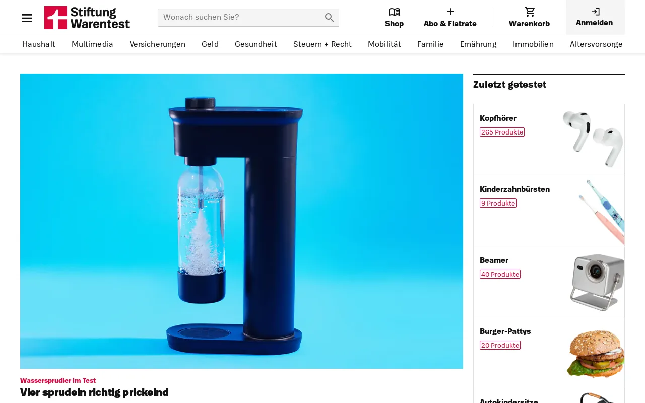 Screenshot of test.de