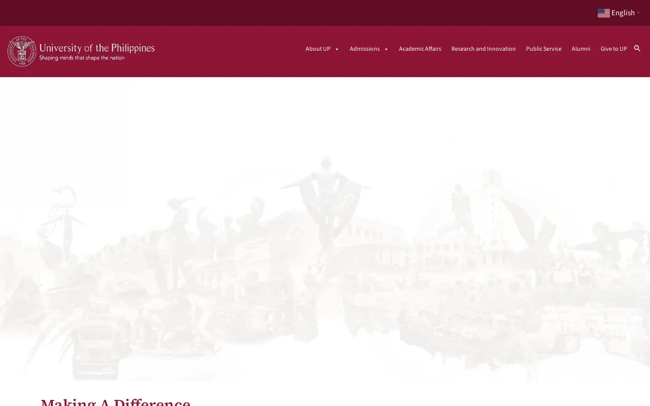 Screenshot of up.edu.ph
